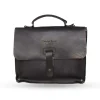 Aktówka - plecak biznesowy z certyfikowanej włoskiej skóry "Toscana" Czarny