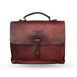 Aktówka - plecak biznesowy z certyfikowanej włoskiej skóry "Toscana" Chianti
