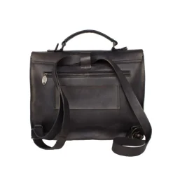 Aktówka - plecak biznesowy z certyfikowanej włoskiej skóry "Toscana" Czarny