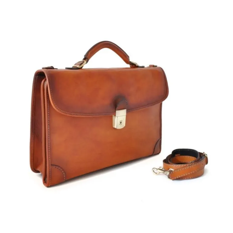 Aktówka ze skóry garbowanej roślinnie, "Leccio" B113B