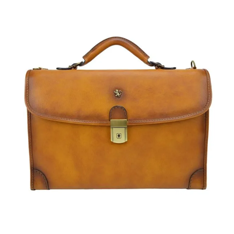 Aktówka ze skóry garbowanej roślinnie, "Leccio" B113B