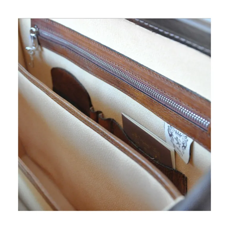 Aktówka ze skóry typu dyplomatycznego "Leonardo" B525