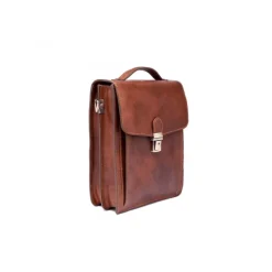 Brązowa saszetka męska skórzana