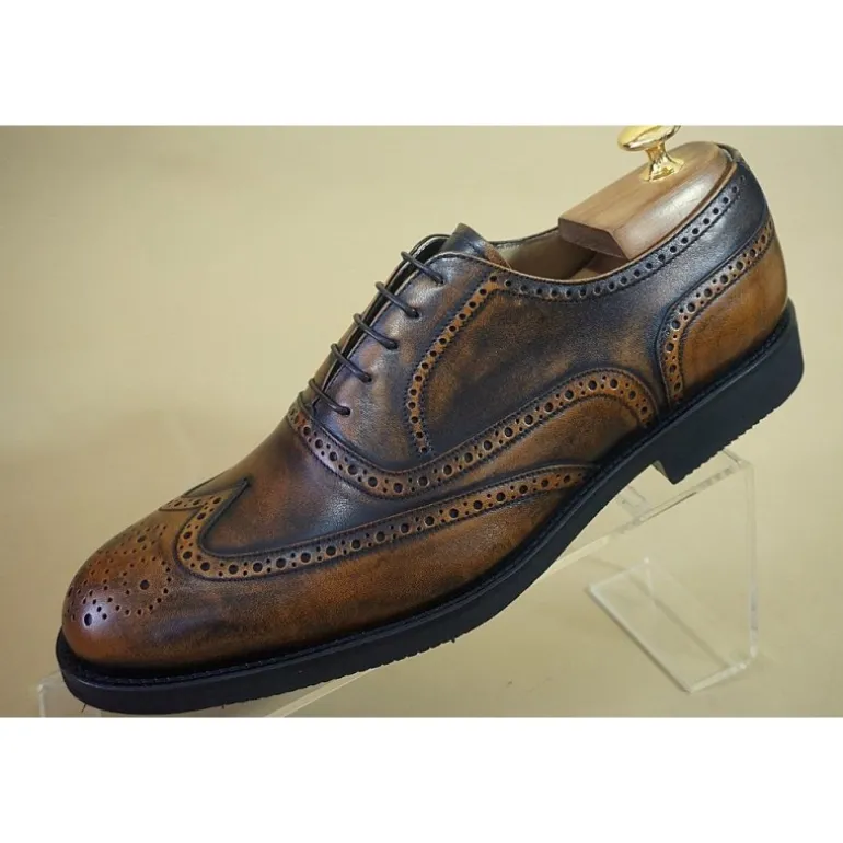 Buty męskie skórzane sznurowane "Bronzino" CO