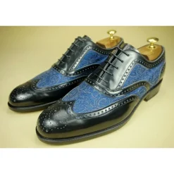 Buty męskie skórzane sznurowane "Filiberto" BL