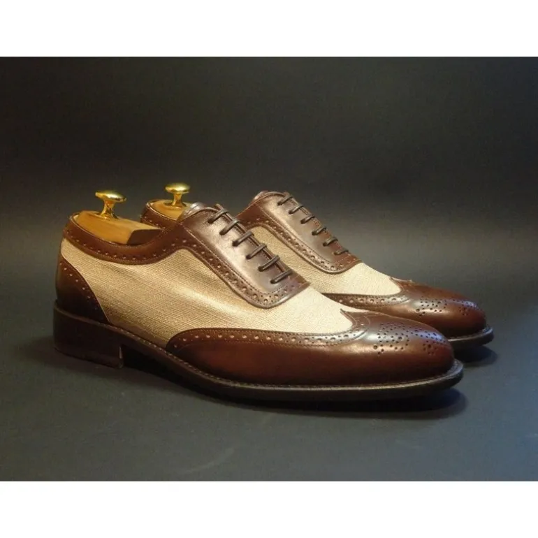 Buty męskie skórzane sznurowane "Anicino"