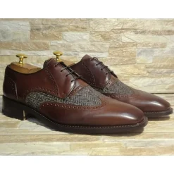 Buty męskie skórzane sznurowane "Bubbola"