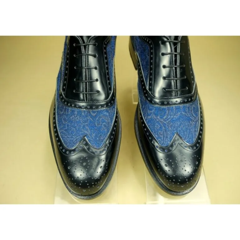 Buty męskie skórzane sznurowane "Filiberto" BL