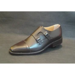 Buty męskie skórzane ze sprzączką "Edoardo"