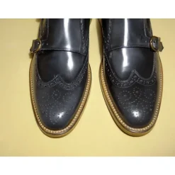 Buty męskie skórzane ze sprzączką "Vincenzo"