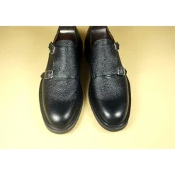 Buty męskie skórzane ze sprzączką "Narciso"