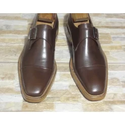 Buty męskie skórzane ze sprzączką "Carlo"