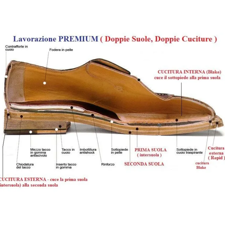 Buty męskie skórzane ze sprzączką "Carlo"