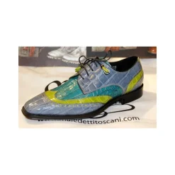 Buty męskie Trójkolorowe Krokodyl