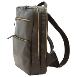 Casualowy plecak na laptopa z miękkiej skóry cielęcej "Baltico II" Czarny