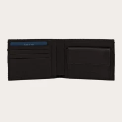 Ciemnobrązowy portfel z prawdziwej skóry pytona z kieszonką na monety