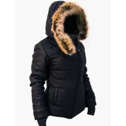 Ciepła i puchowa kurtka Damska skórzana i valtherm  "Unico"
