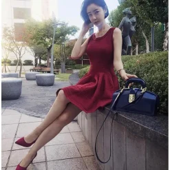 Damska skórzana torebka z zamkiem na klucz "Lady Brunelleschi" 120/N