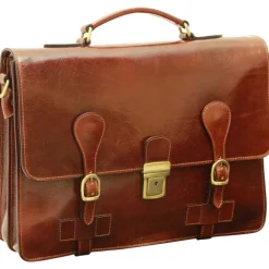 Ekskluzywna aktówka z licowej skóry cielęcej. "Toruń" B