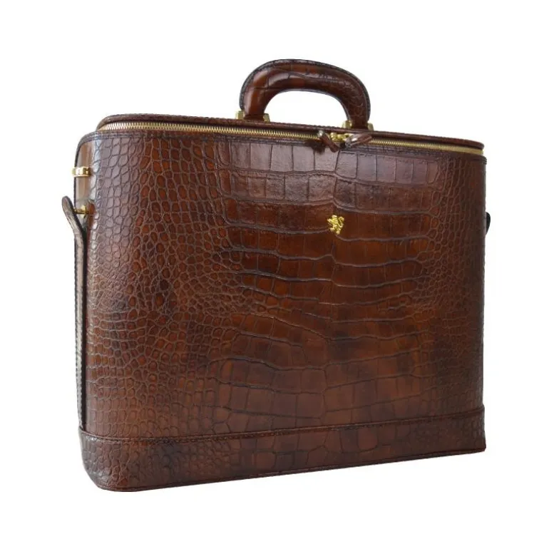 Ekskluzywna skórzana teczka na laptopa. " Raffaello" K116-17