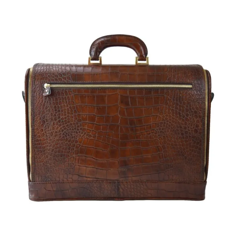 Ekskluzywna skórzana teczka na laptopa. " Raffaello" K116-17