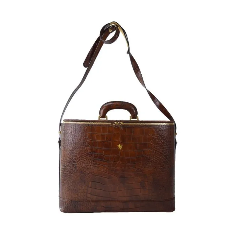 Ekskluzywna skórzana teczka na laptopa. " Raffaello" K116-17