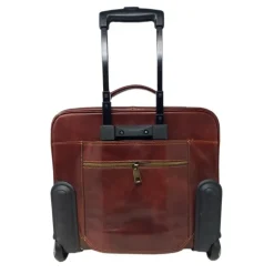 Ekskluzywny walizka na kółkach z prawdziwej włoskiej skóry "Brunello"