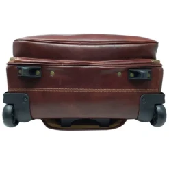 Ekskluzywny walizka na kółkach z prawdziwej włoskiej skóry "Brunello" CZ
