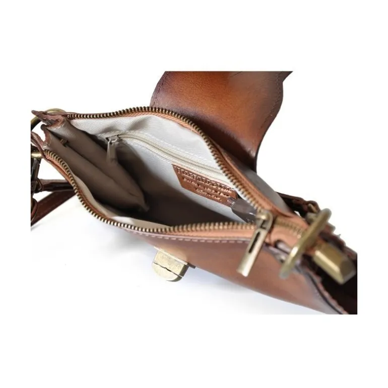 Elegancka i pięknie wykonana listonoszka skórzana damska "Pontremoli" B336