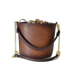 Elegancka, skórzana torebka damska do ręki "Secchiello" B335