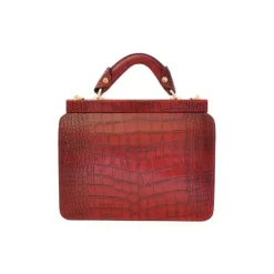 Elegancka skórzana torebka damska z krokodylim wzorem. "Vittoria Colonna" K153