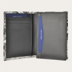 Etui na karty kredytowe ze skóry pytona SZ