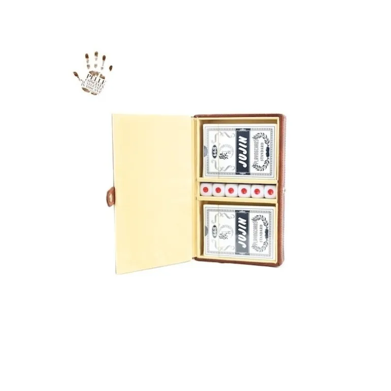 Etui usztywniane na karty do gry ze skóry "Jolly"