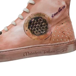 Exskluzywne sneakersy ze skóry "Il fiore della vita" AL