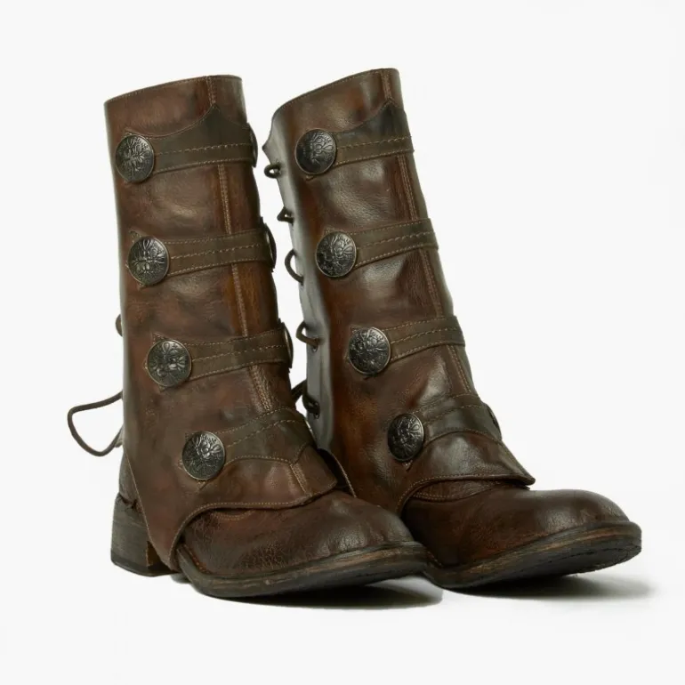 Getry na obuwie ze skóry "Ghette Bottoni" BC