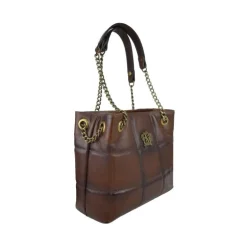 Klasyczna skórzana torba, z łańcuszkiem Made in Italy "Ania"