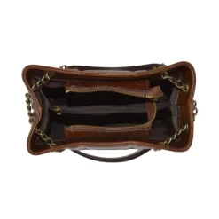 Klasyczna skórzana torba, z łańcuszkiem Made in Italy "Ania"