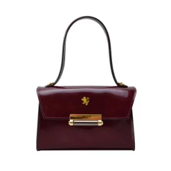 Klasyczna skórzana torebka damska z klapą "Miss Impruneta" R146