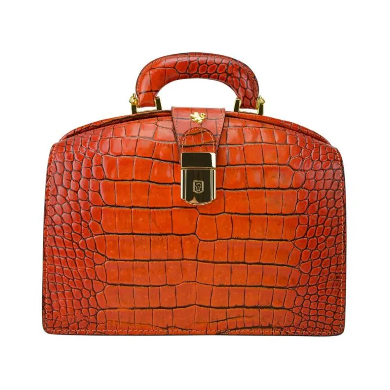 Klasyczna torebka Damska skórzana z tłoczonym wzorem. "Miss Brunelleschi" K120/29