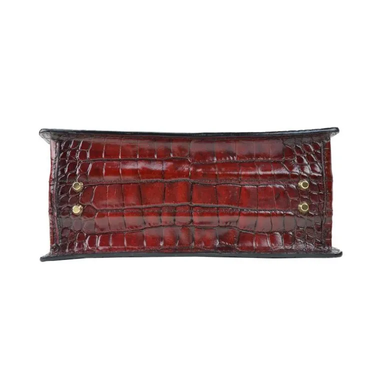 Klasyczna torebka Damska skórzana z tłoczonym wzorem. "Miss Brunelleschi" K120/29