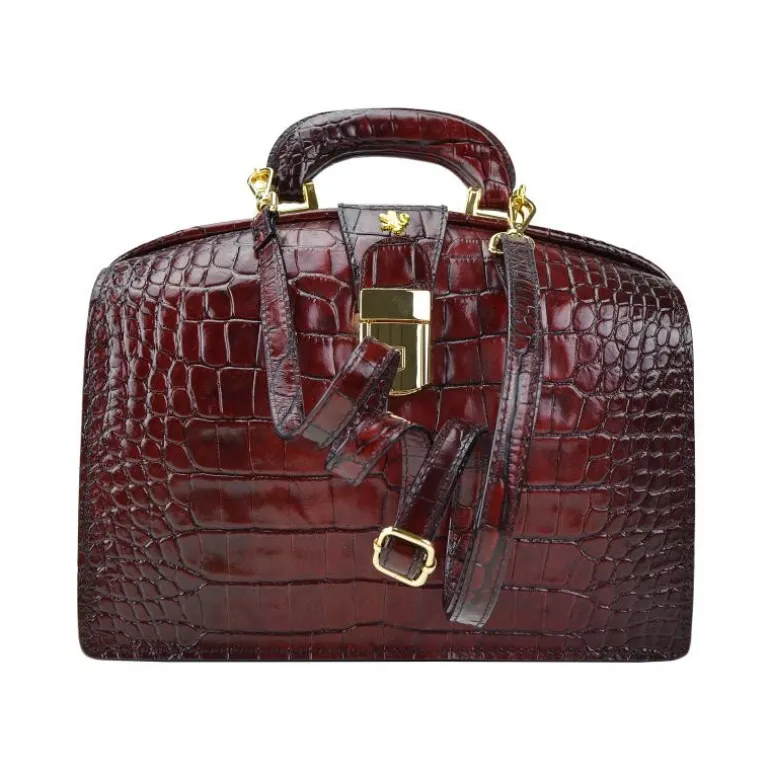 Klasyczna torebka Damska skórzana z tłoczonym wzorem. "Miss Brunelleschi" K120/29