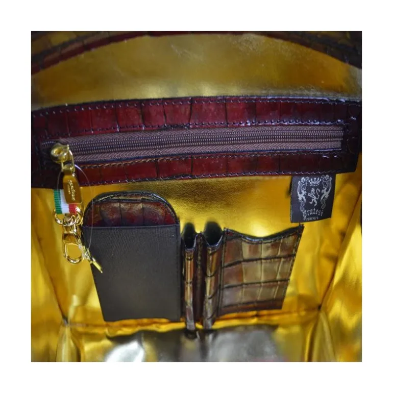 Klasyczna torebka Damska skórzana z tłoczonym wzorem. "Miss Brunelleschi" K120/29