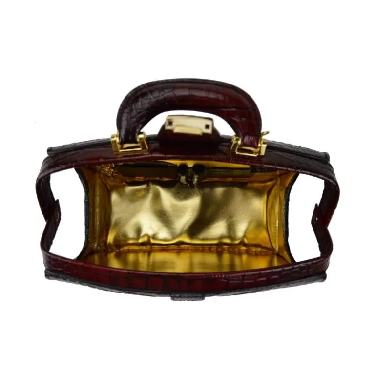 Klasyczna torebka Damska skórzana z tłoczonym wzorem. "Miss Brunelleschi" K120/29