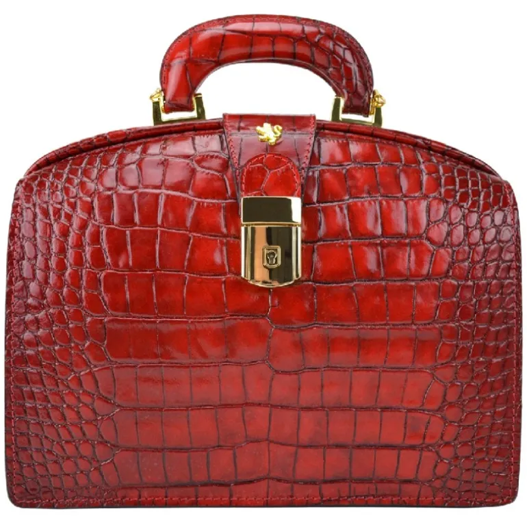 Klasyczna torebka Damska skórzana z tłoczonym wzorem. "Miss Brunelleschi" K120/29