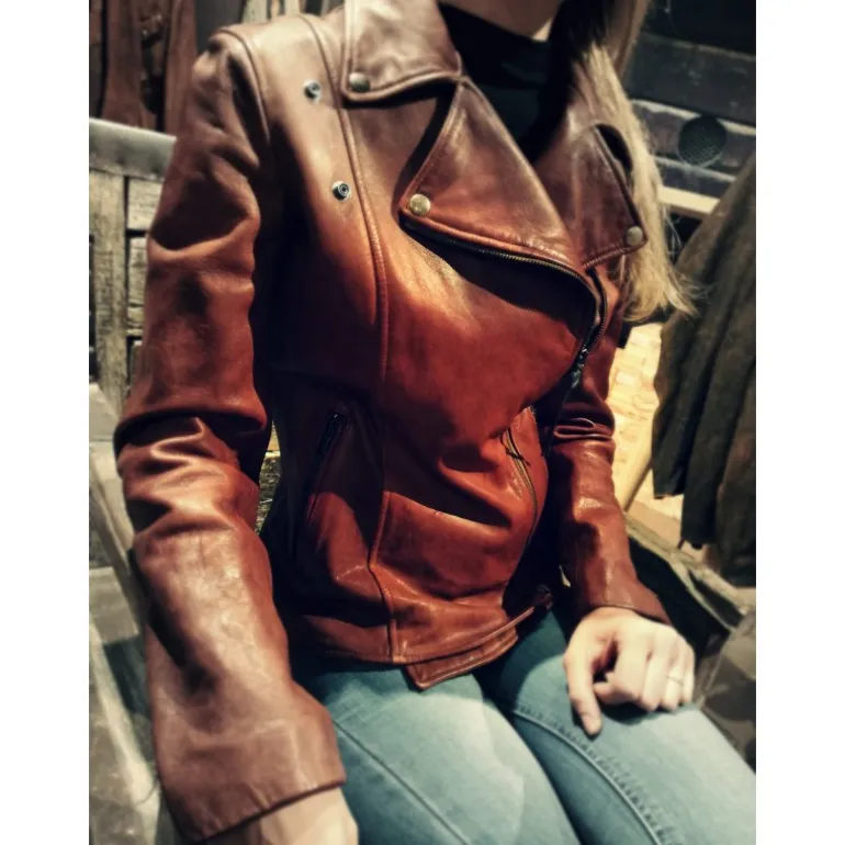 Kurtka skórzana Damska "Chiodo" CZ