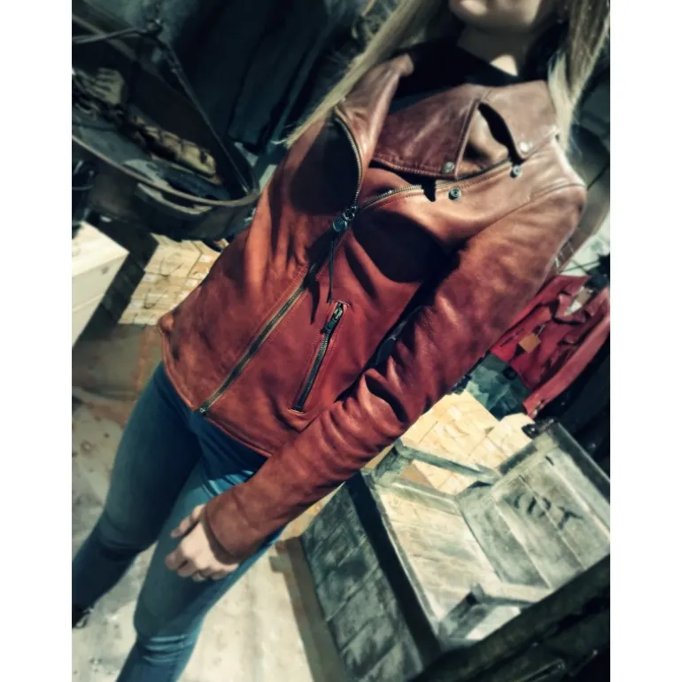 Kurtka skórzana Damska "Chiodo" CZ