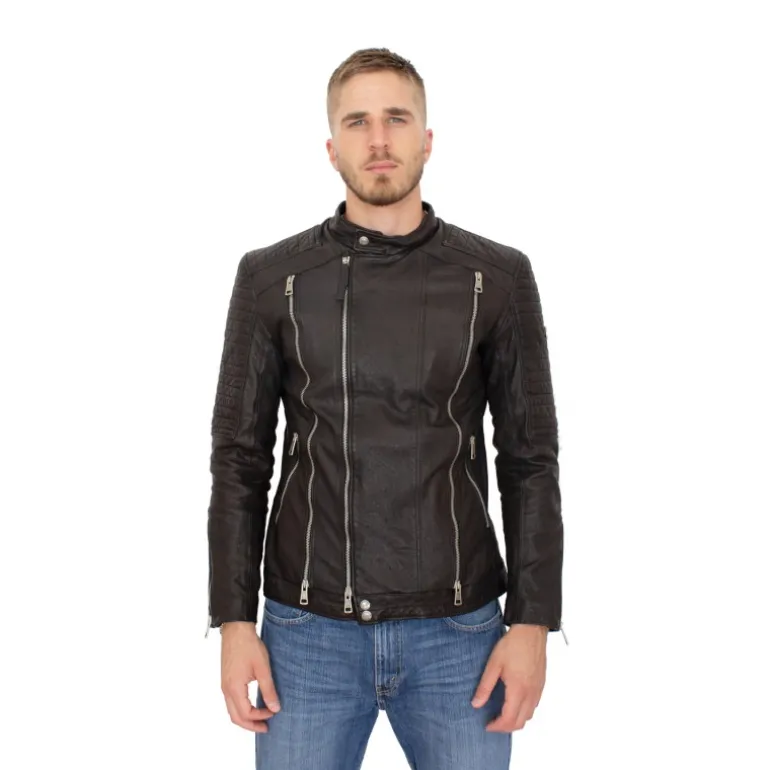 Kurtka skórzana męska "Moto" BR