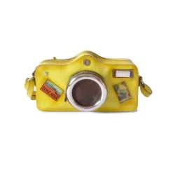 Listonoszka damska skórzana z zamknięcie metalowy zamek błyskawiczny. "Fotocamera"