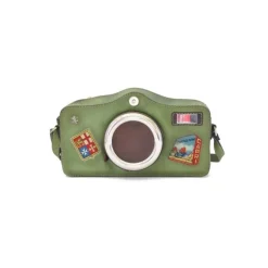 Listonoszka damska skórzana z zamknięcie metalowy zamek błyskawiczny. "Fotocamera"