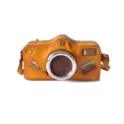 Listonoszka damska skórzana z zamknięcie metalowy zamek błyskawiczny. "Fotocamera"